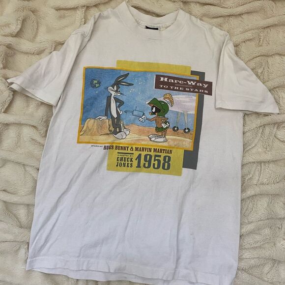 Vintage Looney Tunes single stitch graphic tee Hare-Way to the Stars - Picture 3 of 7